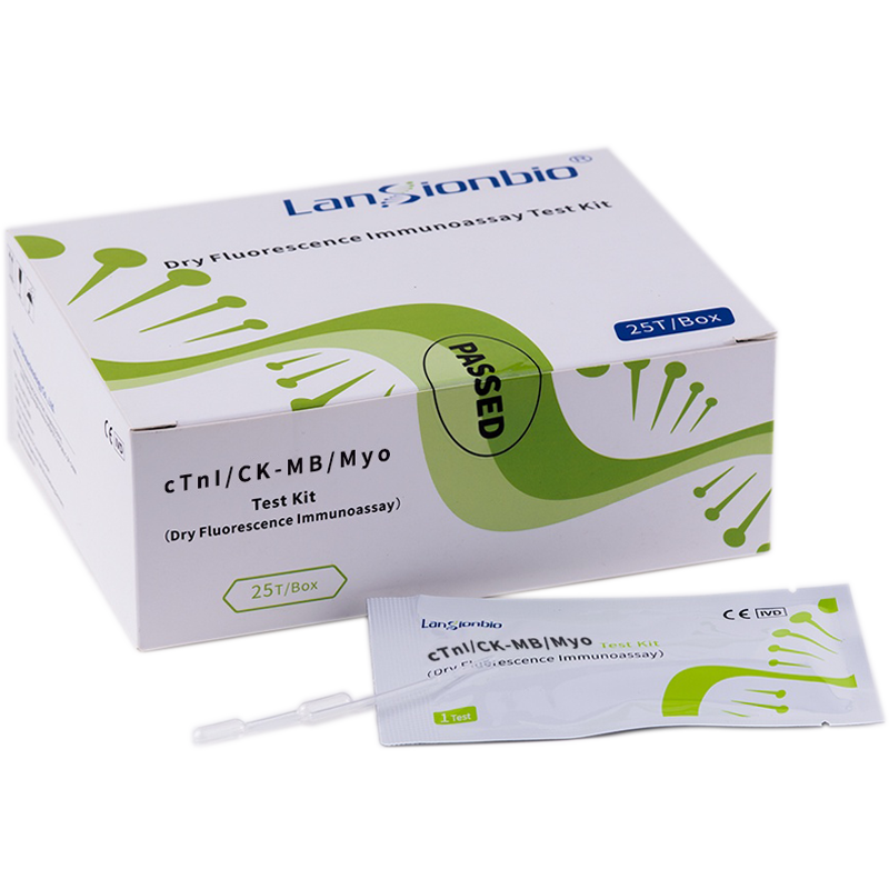 Тест-система для визначення тропоніну І, КК-МВ і міоглобіну для імунофлуоресцентного аналізатору LS-1100